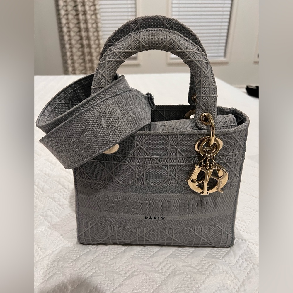 Christian Dior Lady Dior D-lite Gray Medium